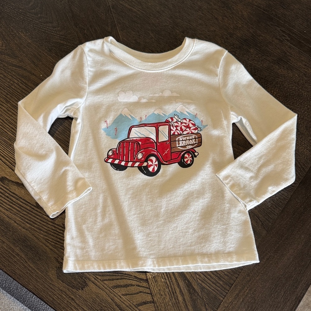 Cat & Jack Christmas Red Truck T Shirt